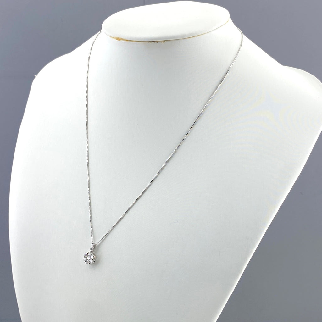 メレダイヤ デザインネックレス プラチナ ペンダント ネックレス Pt900 Pt850 ダイヤモンド レディース 【中古】nbjwl