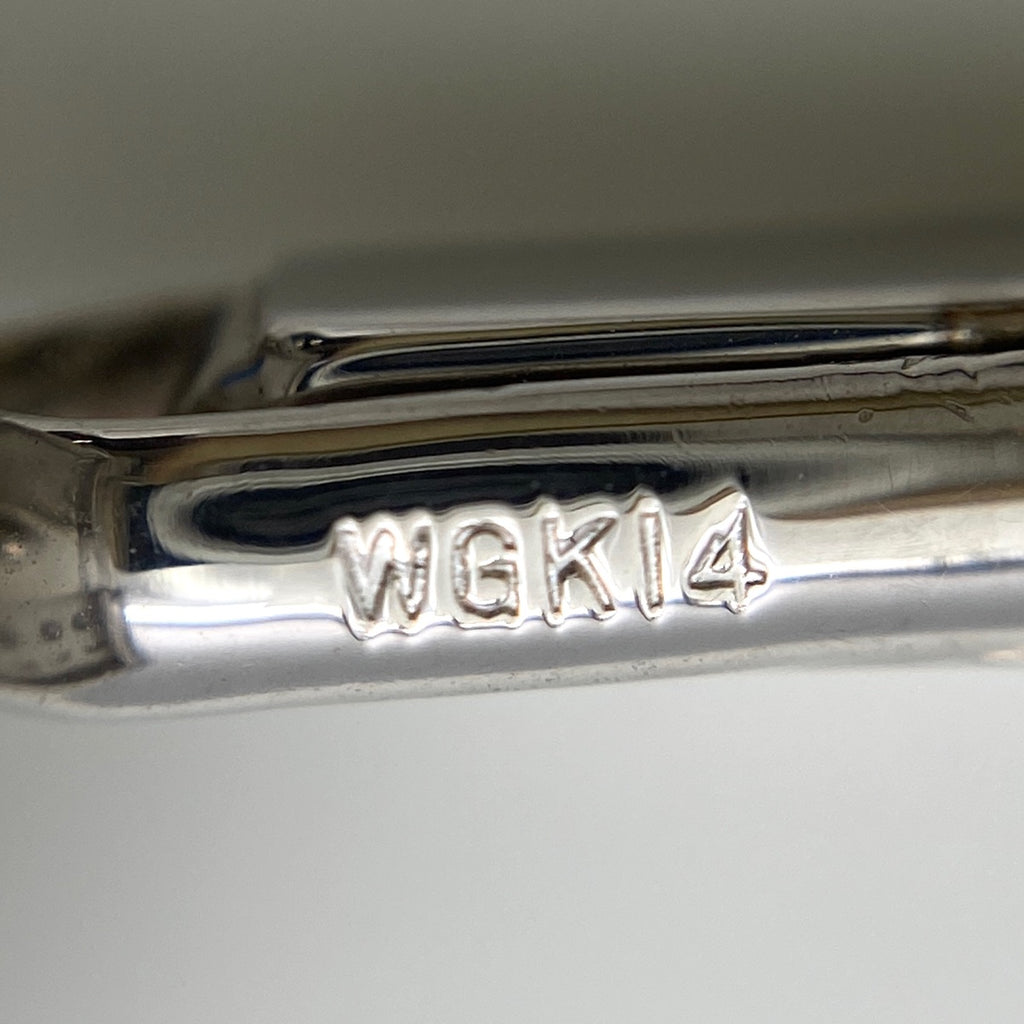 サファイア デザインカフス プラチナ WG ホワイトゴールド メレダイヤ サファイア ダイヤモンド カフス Pt850 K14 WG メンズ 【中古】 
 ラッピング可