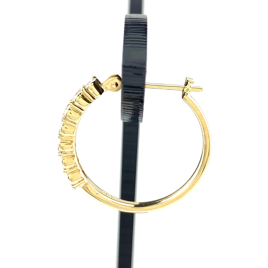 メレダイヤ デザインピアス YG イエローゴールド ピアス K18 ダイヤモンド レディース 【中古】nbjwl