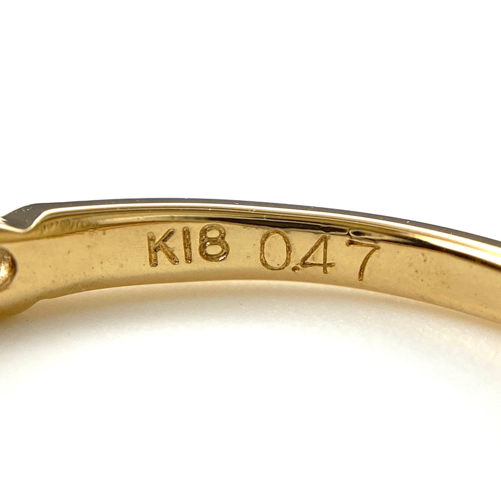 メレダイヤ デザインピアス YG イエローゴールド ピアス K18 ダイヤモンド レディース 【中古】nbjwl