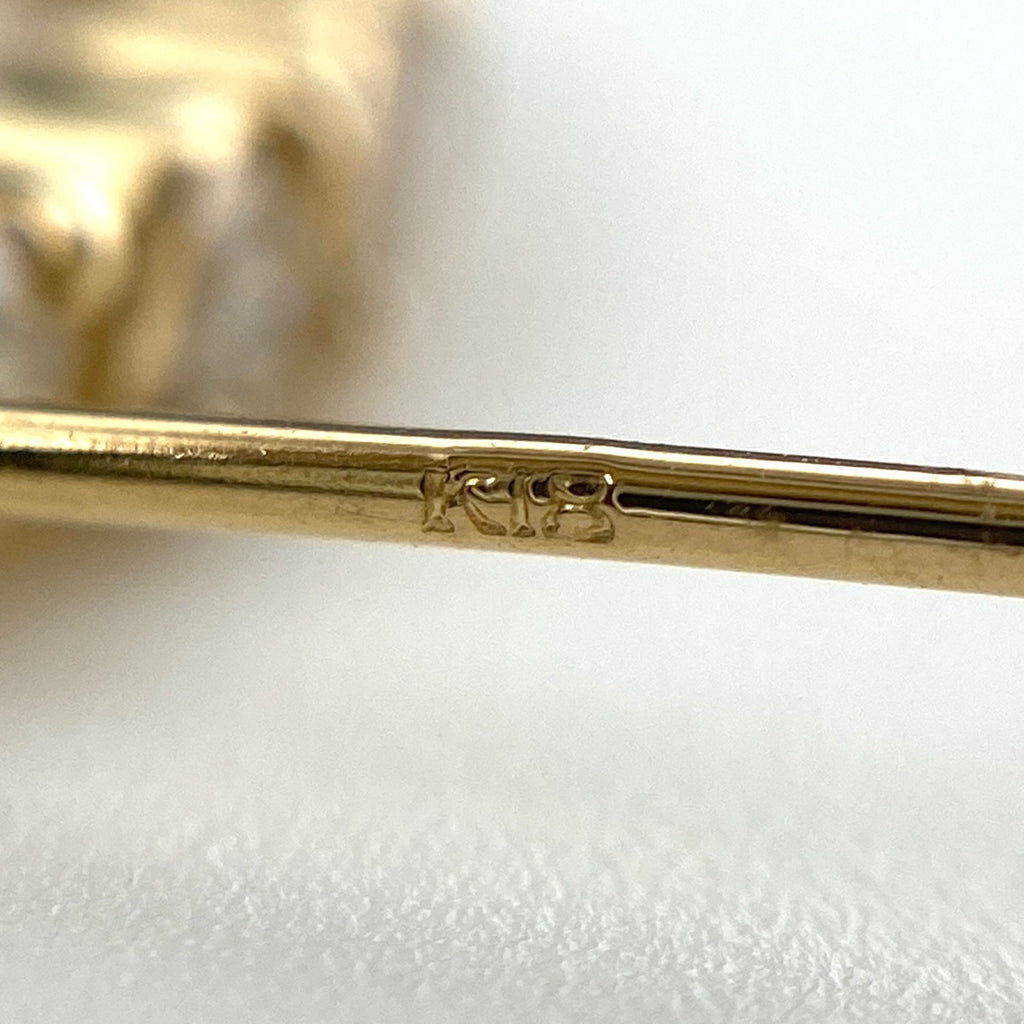 メレダイヤ デザインピアス YG イエローゴールド ピアス K18 ダイヤモンド レディース 【中古】nbjwl