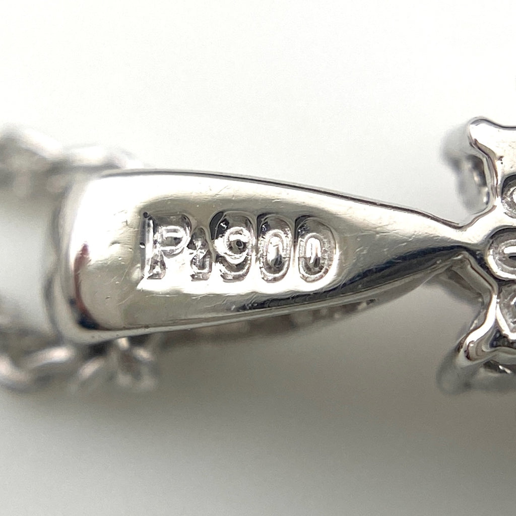 ルビー デザインネックレス プラチナ ペンダント メレダイヤ ネックレス Pt900 Pt850 ルビー レディース 【中古】nbjwl