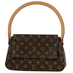 ルイ・ヴィトン ミニ ルーピング 肩掛け ワンショルダー ハンドバッグ ショルダーバッグ モノグラム ブラウン M51147 レディース 【中古】brbag