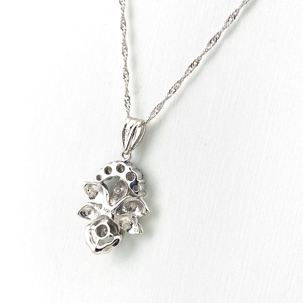 メレダイヤ デザインネックレス プラチナ ペンダント ネックレス Pt900 Pt850 ダイヤモンド レディース 【中古】nbjwl