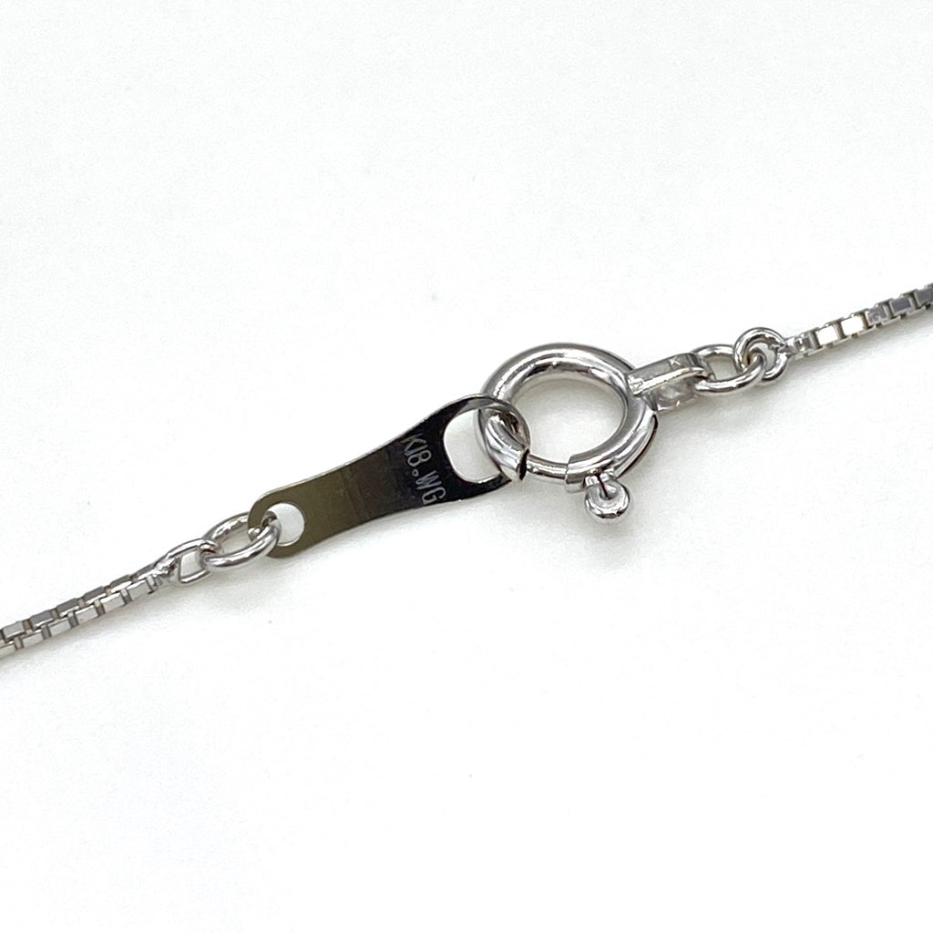 メレダイヤ デザインネックレス WG ホワイトゴールド ペンダント ネックレス K18 WG ダイヤモンド レディース 【中古】nbjwl
