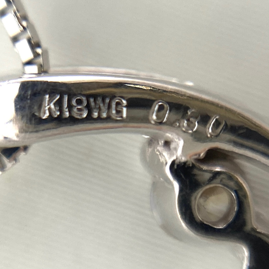メレダイヤ デザインネックレス WG ホワイトゴールド ペンダント ネックレス K18 WG ダイヤモンド レディース 【中古】nbjwl