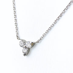 メレダイヤ デザインネックレス プラチナ ペンダント ネックレス Pt900 Pt850 ダイヤモンド レディース 【中古】nbjwl