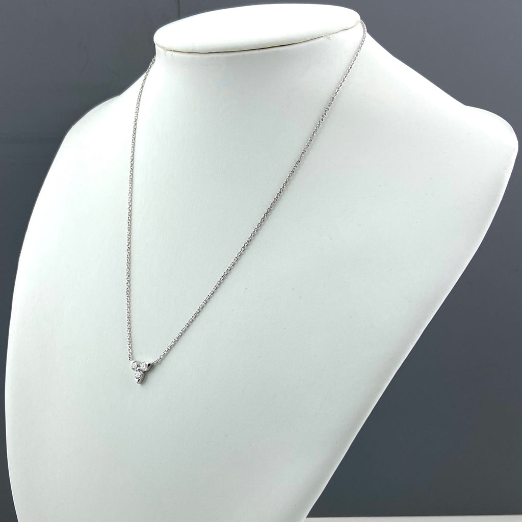 メレダイヤ デザインネックレス プラチナ ペンダント ネックレス Pt900 Pt850 ダイヤモンド レディース 【中古】nbjwl