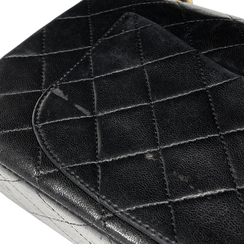 【ジャンク品】シャネル マトラッセ Wフラップ チェーン ショルダーバッグ ココマーク ショルダーバッグ レザー ブラック A01113 レディース 【中古】brbag