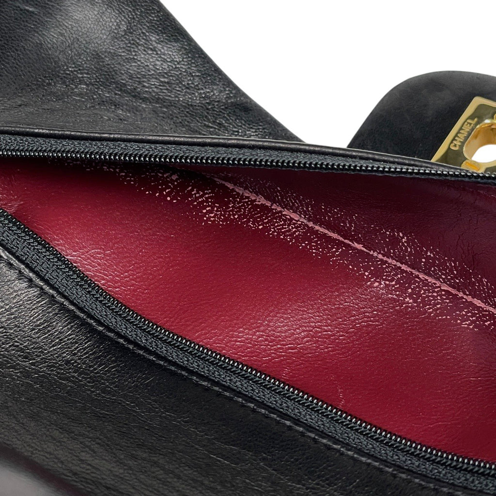 【ジャンク品】シャネル マトラッセ Wフラップ チェーン ショルダーバッグ ココマーク ショルダーバッグ レザー ブラック A01113 レディース 【中古】brbag