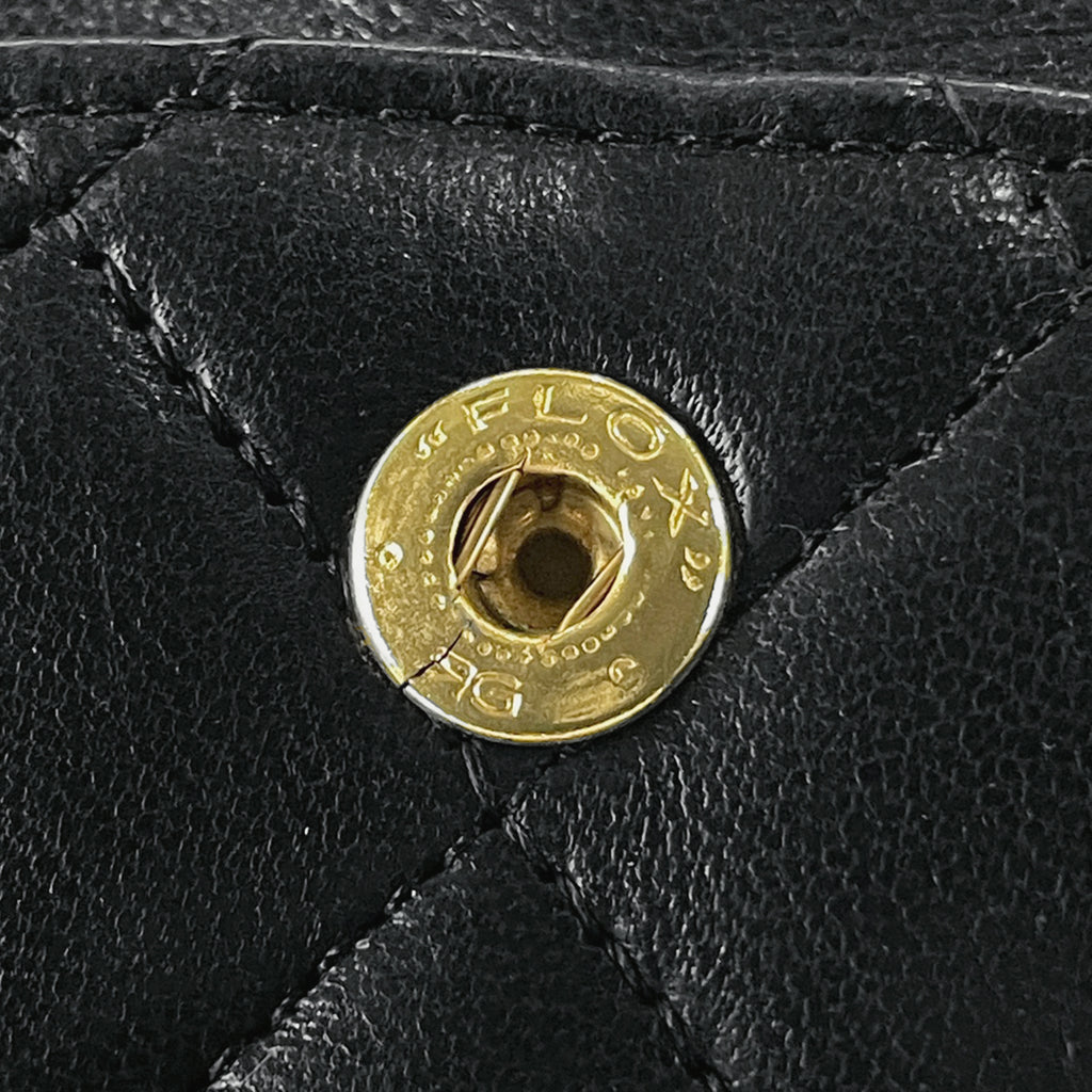 【ジャンク品】シャネル マトラッセ Wフラップ チェーン ショルダーバッグ ココマーク ショルダーバッグ レザー ブラック A01113 レディース 【中古】brbag