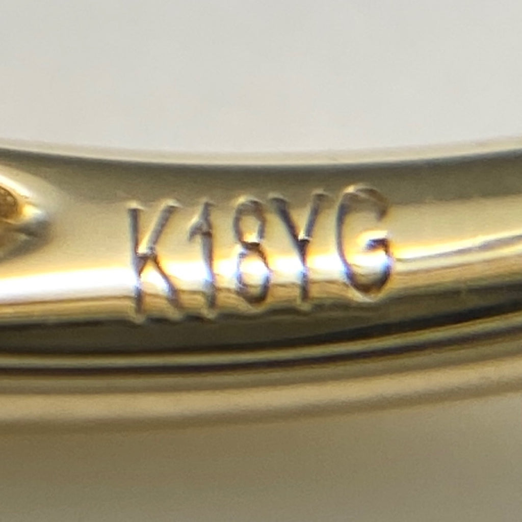メレダイヤ デザインリング YG イエローゴールド 指輪 リング 13.5号 K18 YG ダイヤモンド レディース 【中古】nbjwl