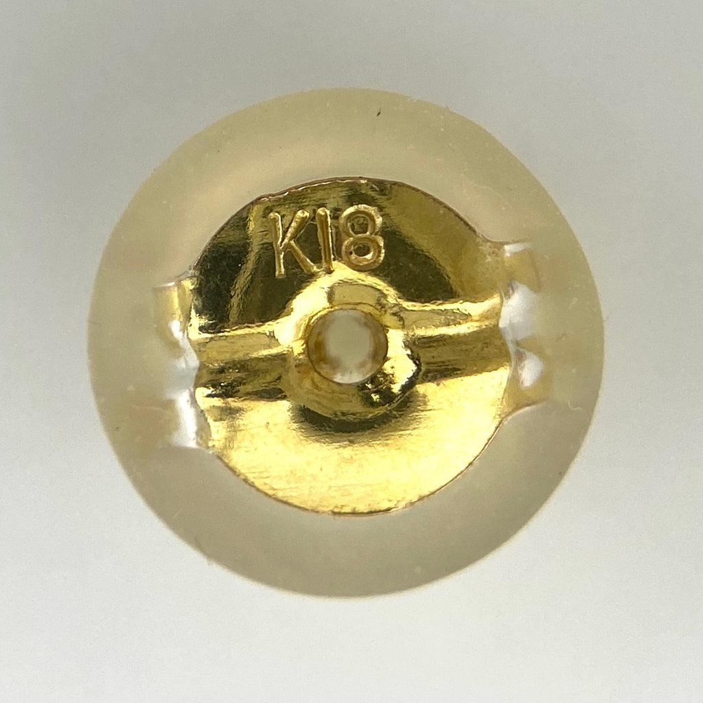 ルビー デザインピアス YG イエローゴールド メレダイヤ ピアス K18 ルビー ダイヤモンド レディース 【中古】nbjwl