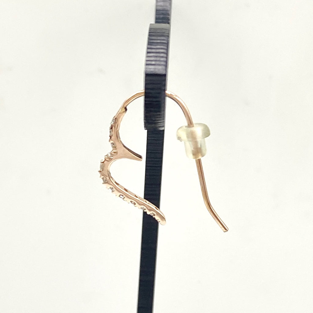 メレダイヤ デザインピアス PG ピンクゴールド ピアス K18 ダイヤモンド レディース 【中古】nbjwl