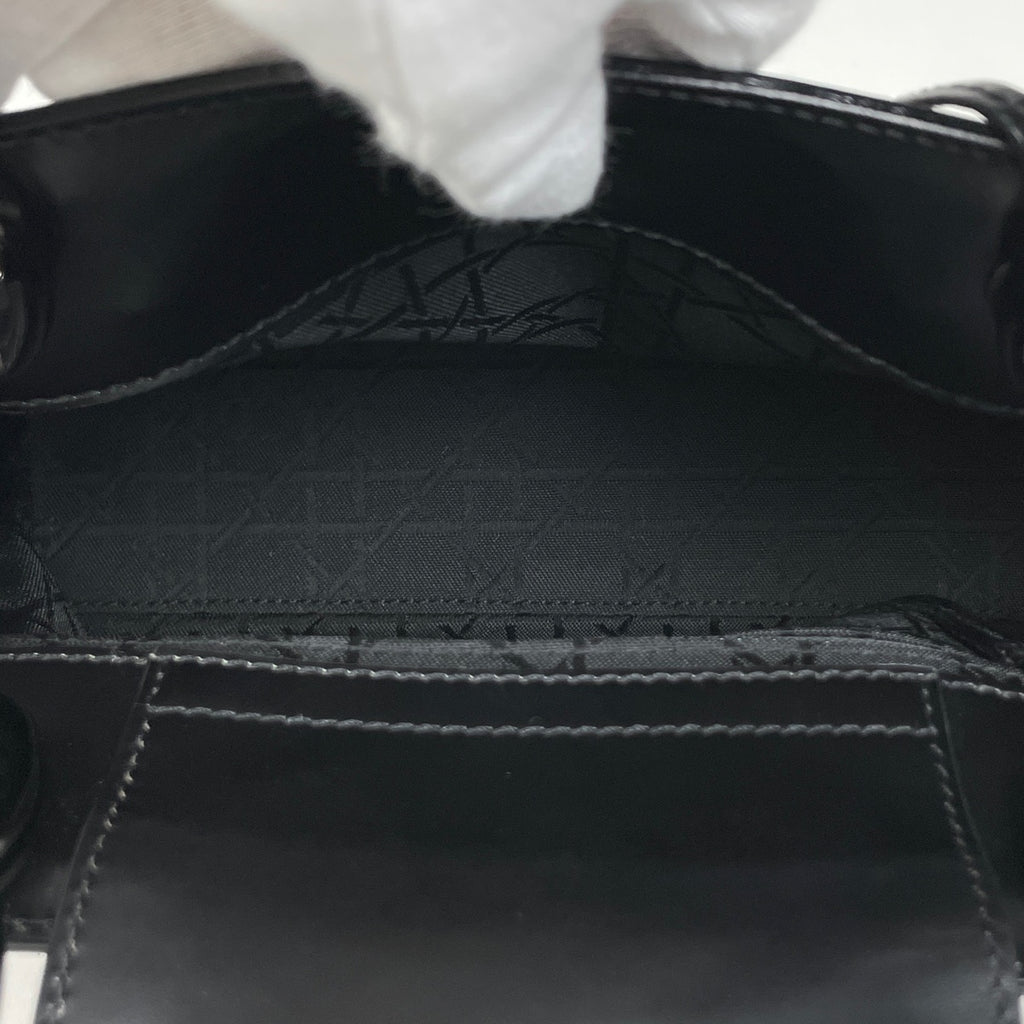 クリスチャンディオール マリスパール ハンドバッグ 手提げ ハンドバッグ レザー ブラック レディース 【中古】brbag