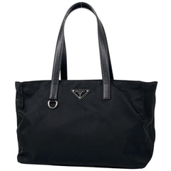 プラダ ロゴプレート ハンドバッグ トートバッグ ナイロン ネロ(ブラック) レディース 【中古】brbag