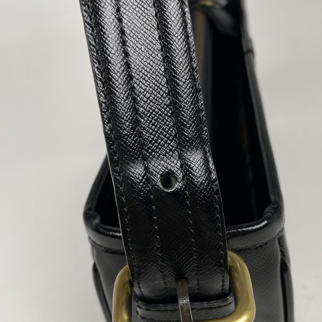 バーバリー ロゴ ショルダーバッグ ワンショルダー ハンドバッグ ショルダーバッグ レザー ブラック レディース 【中古】brbag