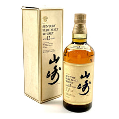 【東京都内限定お届け】 サントリー SUNTORY  山崎 12年 ピュアモルト 金花  750ml 国産ウイスキー 【古酒】