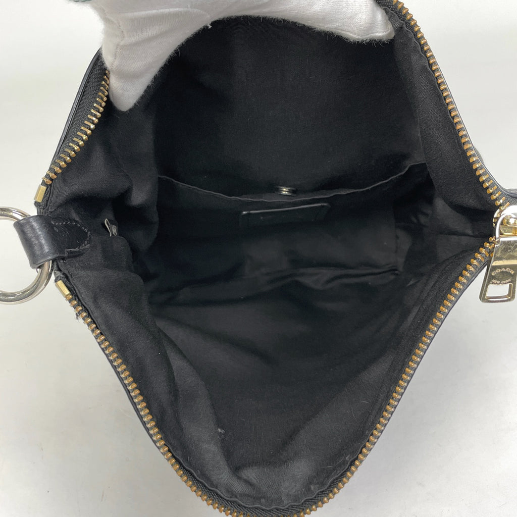 コーチ ロゴ ショルダーバッグ 2WAY ハンドバッグ アビー ダッフル 2WAY ショルダーバッグ レザー ブラック F31507 レディース 【中古】brbag