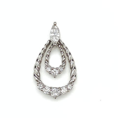 メレダイヤ デザインペンダントトップ プラチナ ペンダントトップ Pt900 ダイヤモンド レディース 【中古】nbjwl