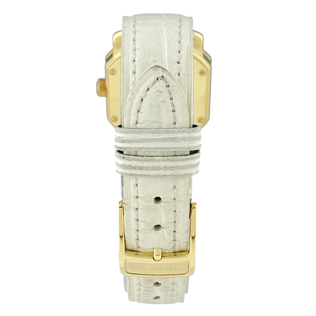 ティファニー マーククーペ 腕時計 YG レザー クォーツ レディース 【中古】wtcbb