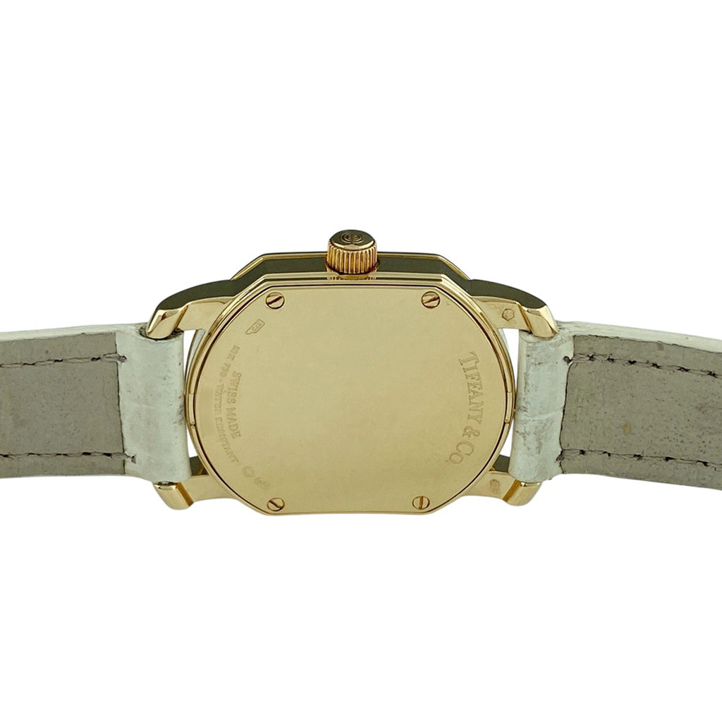 ティファニー マーククーペ 腕時計 YG レザー クォーツ レディース 【中古】wtcbb