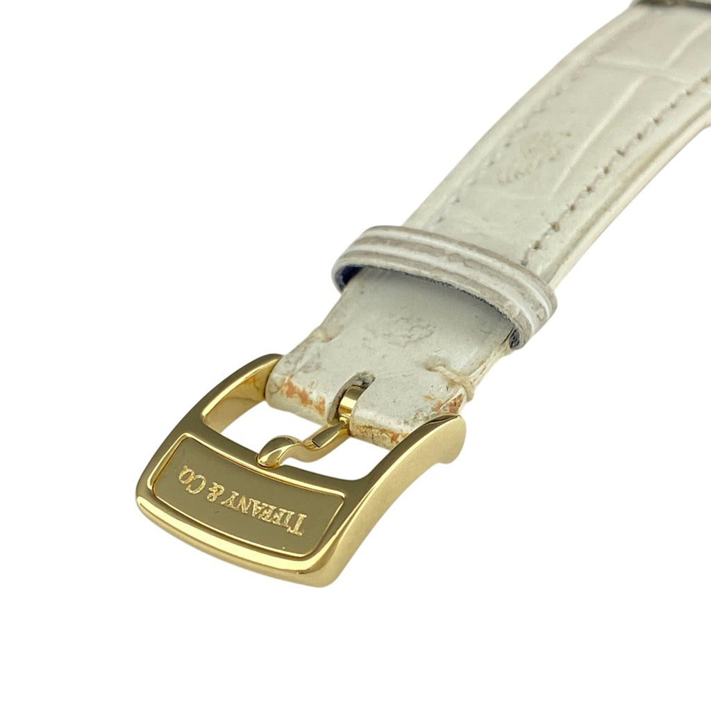 ティファニー マーククーペ 腕時計 YG レザー クォーツ レディース 【中古】wtcbb