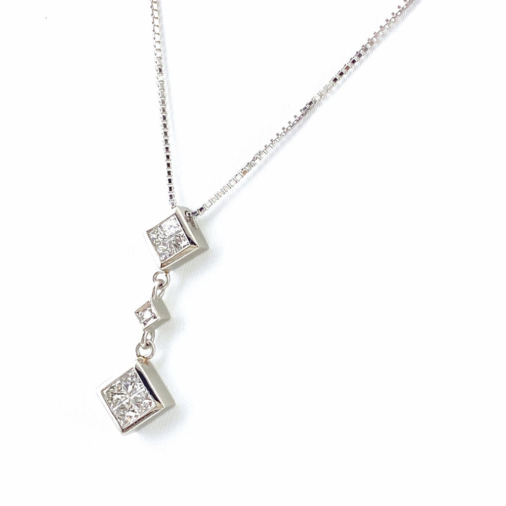 ヴァンドーム青山 メレダイヤ デザインネックレス プラチナ ペンダント ネックレス Pt950 Pt850 ダイヤモンド レディース 【中古】brjwl