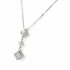 ヴァンドーム青山 メレダイヤ デザインネックレス プラチナ ペンダント ネックレス Pt950 Pt850 ダイヤモンド レディース 【中古】brjwl