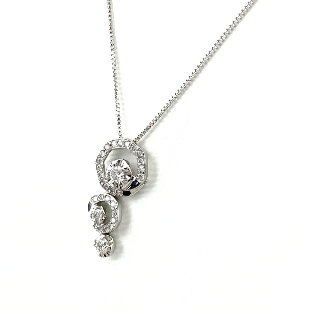 ヴァンドーム青山 メレダイヤ デザインネックレス プラチナ ペンダント ネックレス Pt950 Pt850 ダイヤモンド レディース 【中古】brjwl