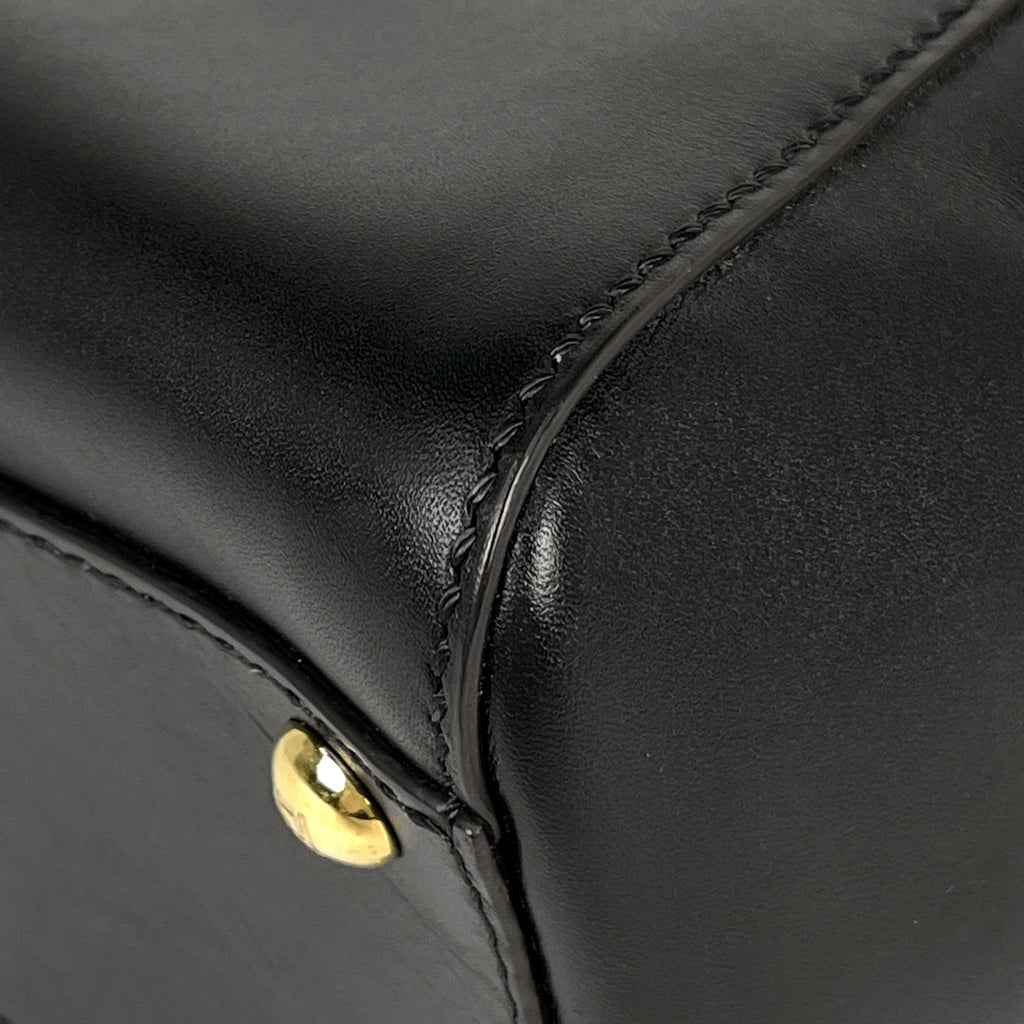 フェンディ ピーカブー ハンドバッグ 2WAY ショルダーバッグ ペカン ハンドバッグ レザー ブラック 8BN226 レディース 【中古】brbag