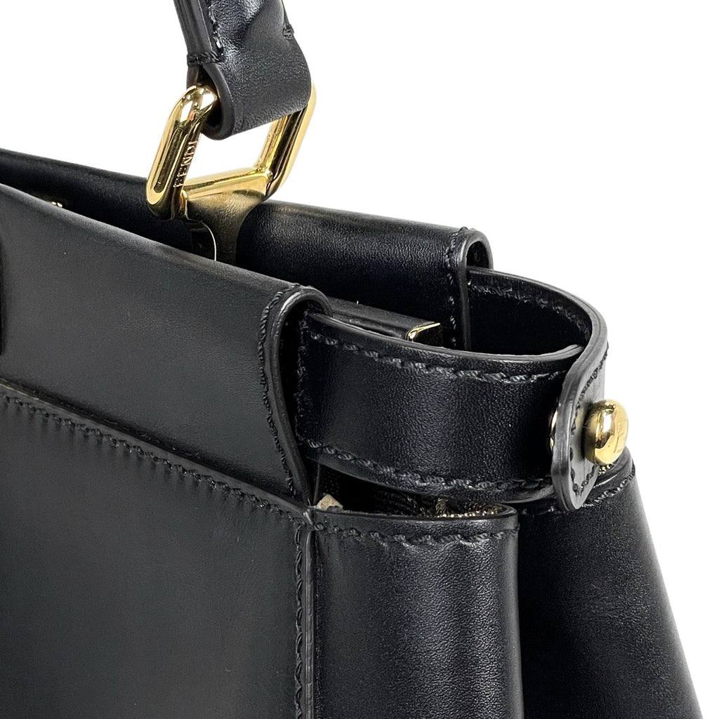 フェンディ ピーカブー ハンドバッグ 2WAY ショルダーバッグ ペカン ハンドバッグ レザー ブラック 8BN226 レディース 【中古】brbag