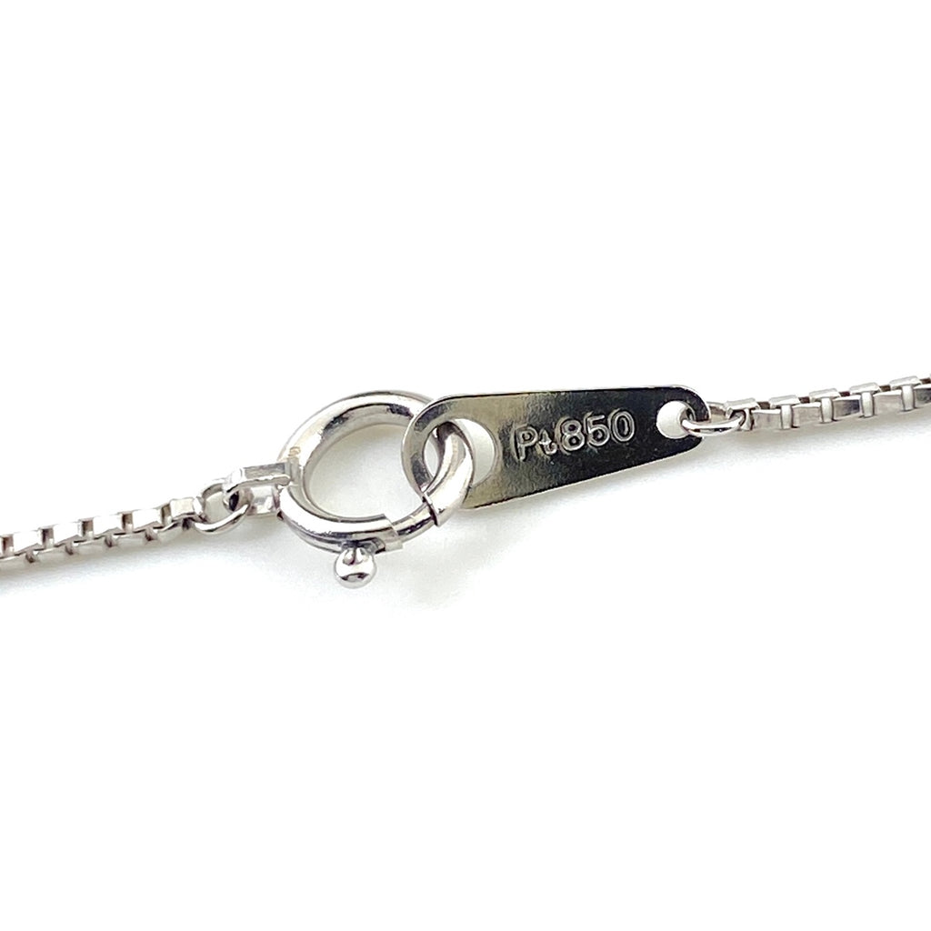 サファイア デザインネックレス プラチナ ペンダント メレダイヤ ネックレス Pt900 Pt850 サファイア レディース 【中古】nbjwl