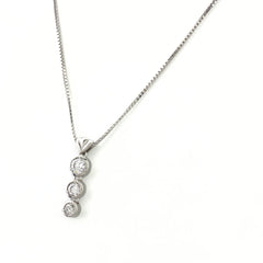 メレダイヤ デザインネックレス プラチナ ペンダント ネックレス Pt900 Pt850 ダイヤモンド レディース 【中古】nbjwl