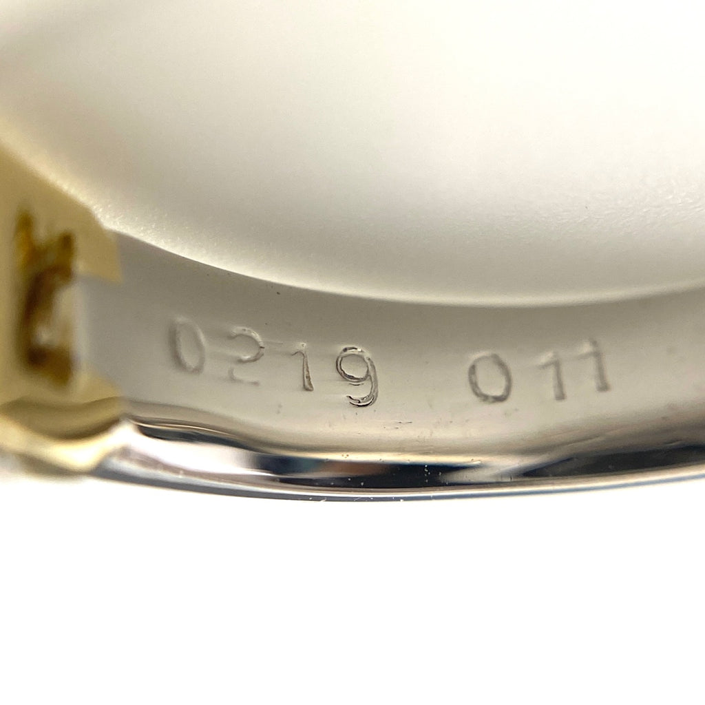 ダイヤモンド デザインリング プラチナ YG イエローゴールド 指輪 リング 8.5号 Pt900 K18 ダイヤモンド レディース 【中古】nbjwl