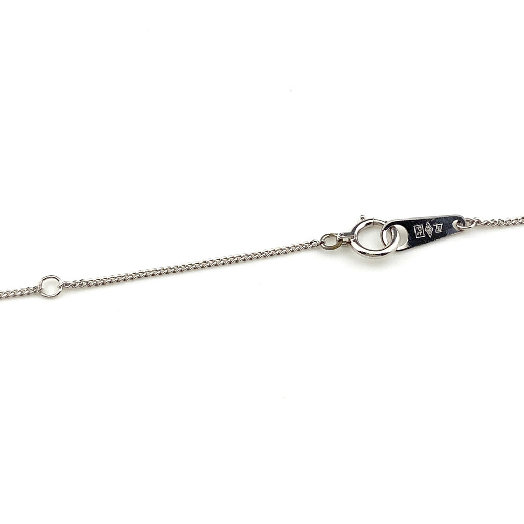 エメラルド デザインネックレス プラチナ ペンダント メレダイヤ ネックレス Pt900 Pt850 エメラルド レディース 【中古】nbjwl