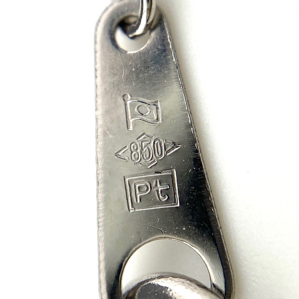 エメラルド デザインネックレス プラチナ ペンダント メレダイヤ ネックレス Pt900 Pt850 エメラルド レディース 【中古】nbjwl