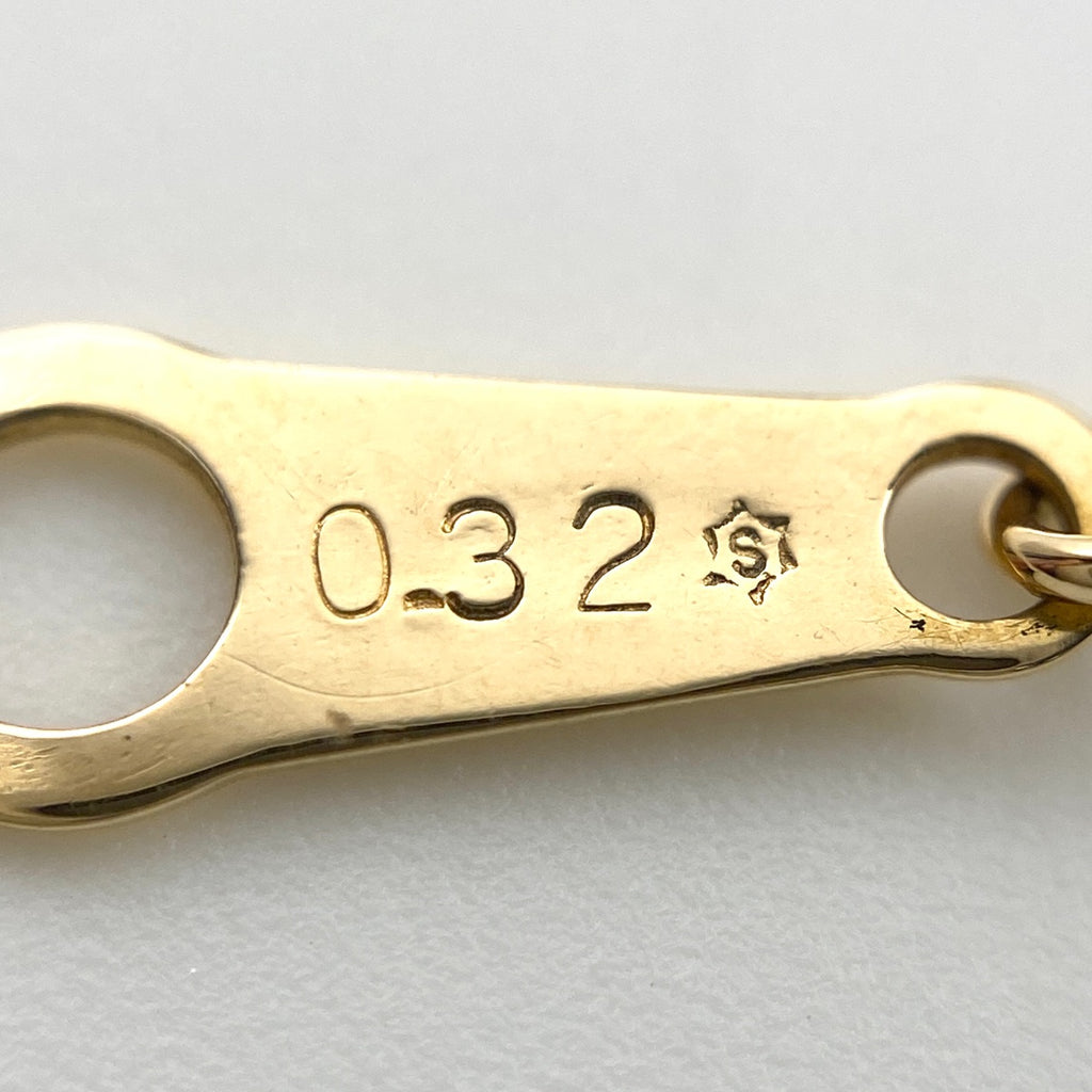 メレダイヤ デザインネックレス YG イエローゴールド ペンダント ネックレス K18 ダイヤモンド レディース 【中古】nbjwl
