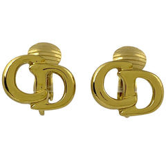 クリスチャンディオール ロゴ イヤリング CD イヤリング GP ゴールド レディース 【中古】