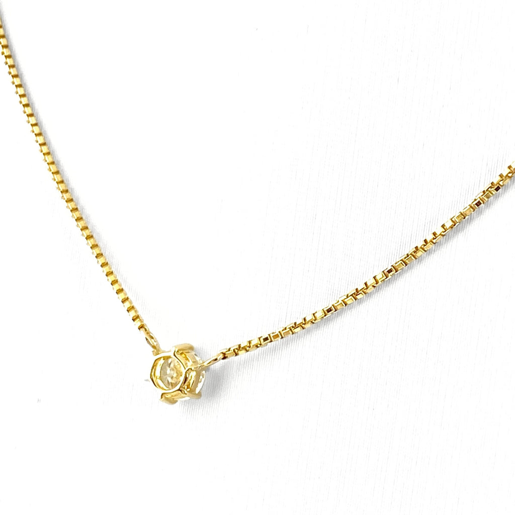 ダイヤモンド デザインネックレス YG イエローゴールド ペンダント ネックレス K18 750 ダイヤモンド レディース 【中古】nbjwl