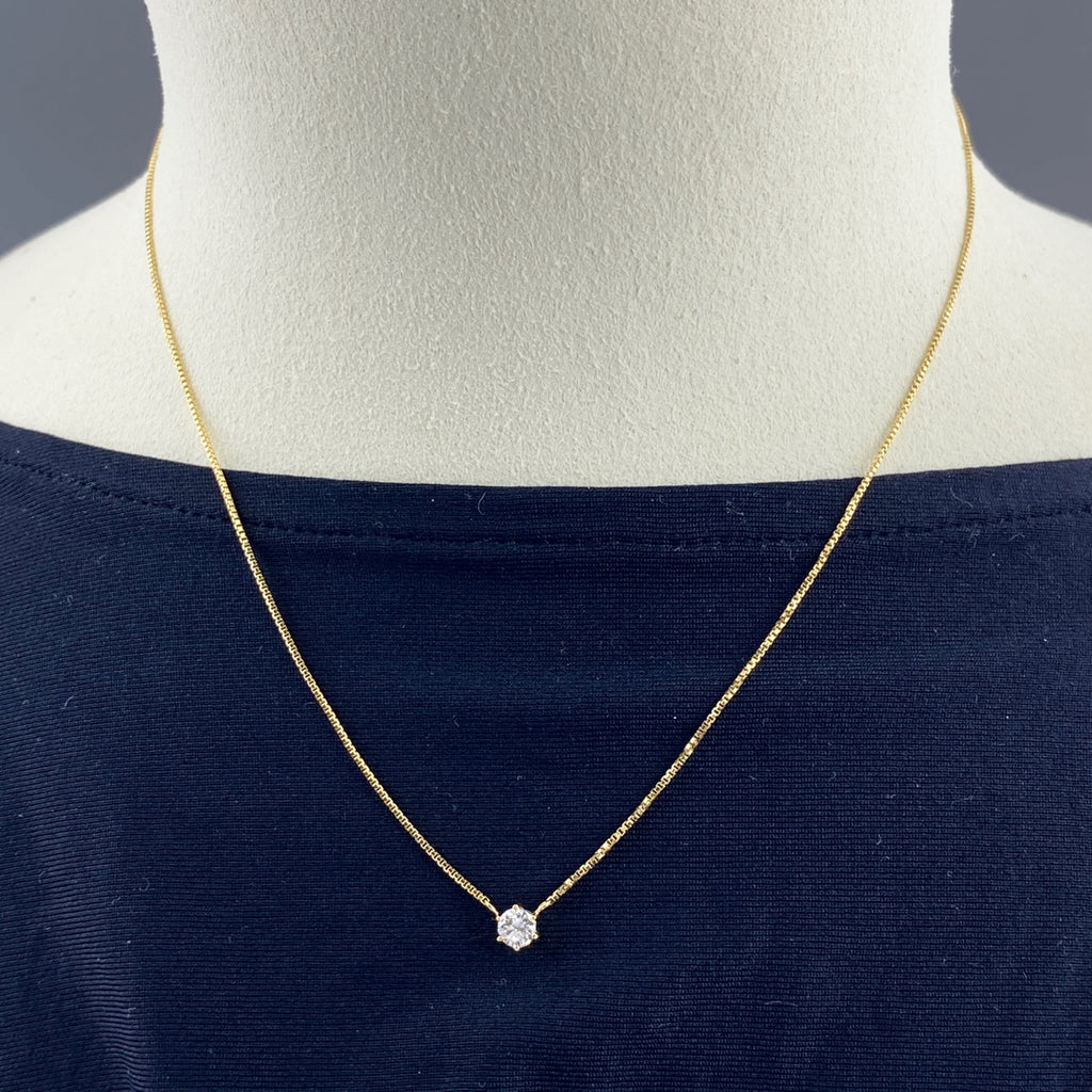 ダイヤモンド デザインネックレス YG イエローゴールド ペンダント ネックレス K18 750 ダイヤモンド レディース 【中古】nbjwl