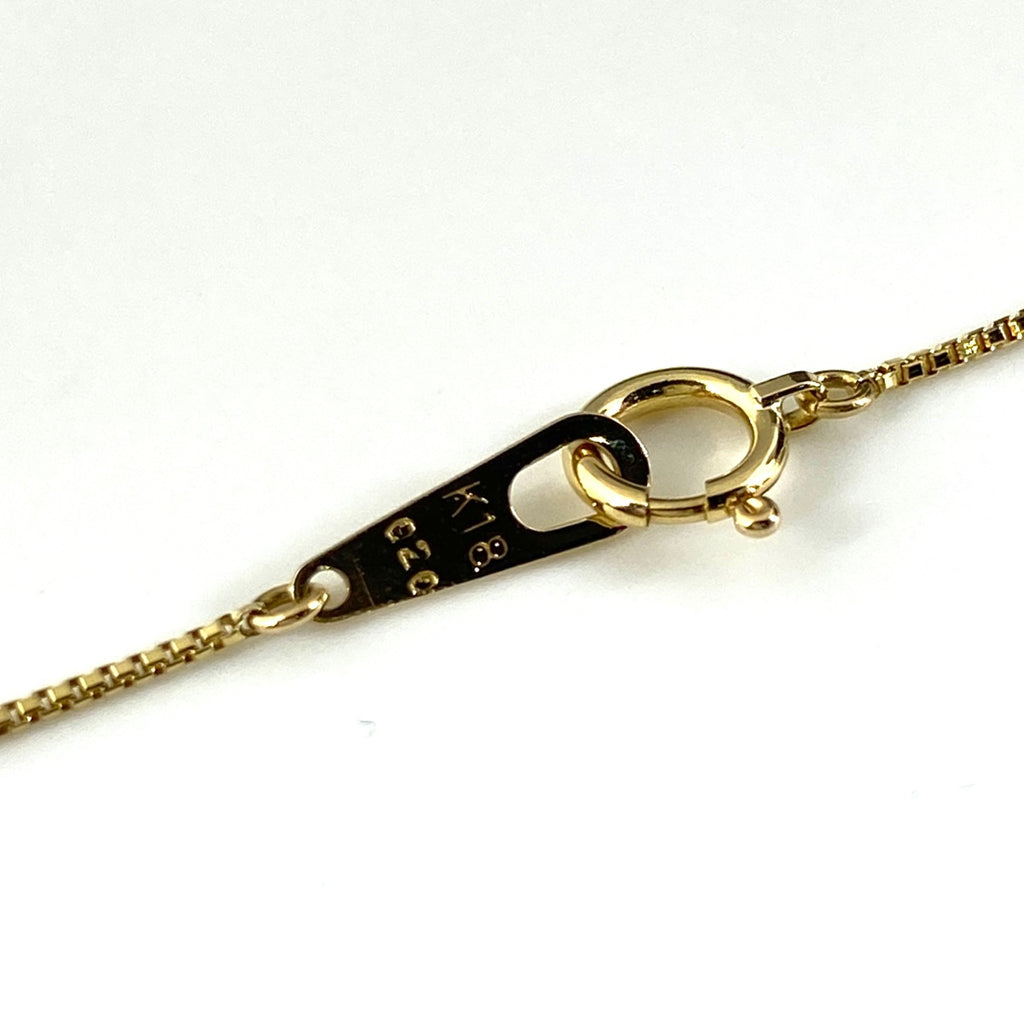 ダイヤモンド デザインネックレス YG イエローゴールド ペンダント ネックレス K18 750 ダイヤモンド レディース 【中古】nbjwl