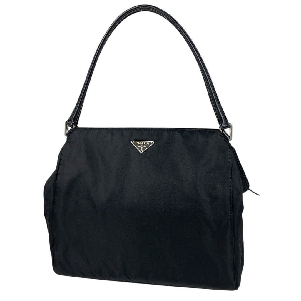 プラダ ロゴプレート ショルダーバッグ トートバッグ ショルダーバッグ ナイロン ネロ(ブラック) レディース 【中古】brbag