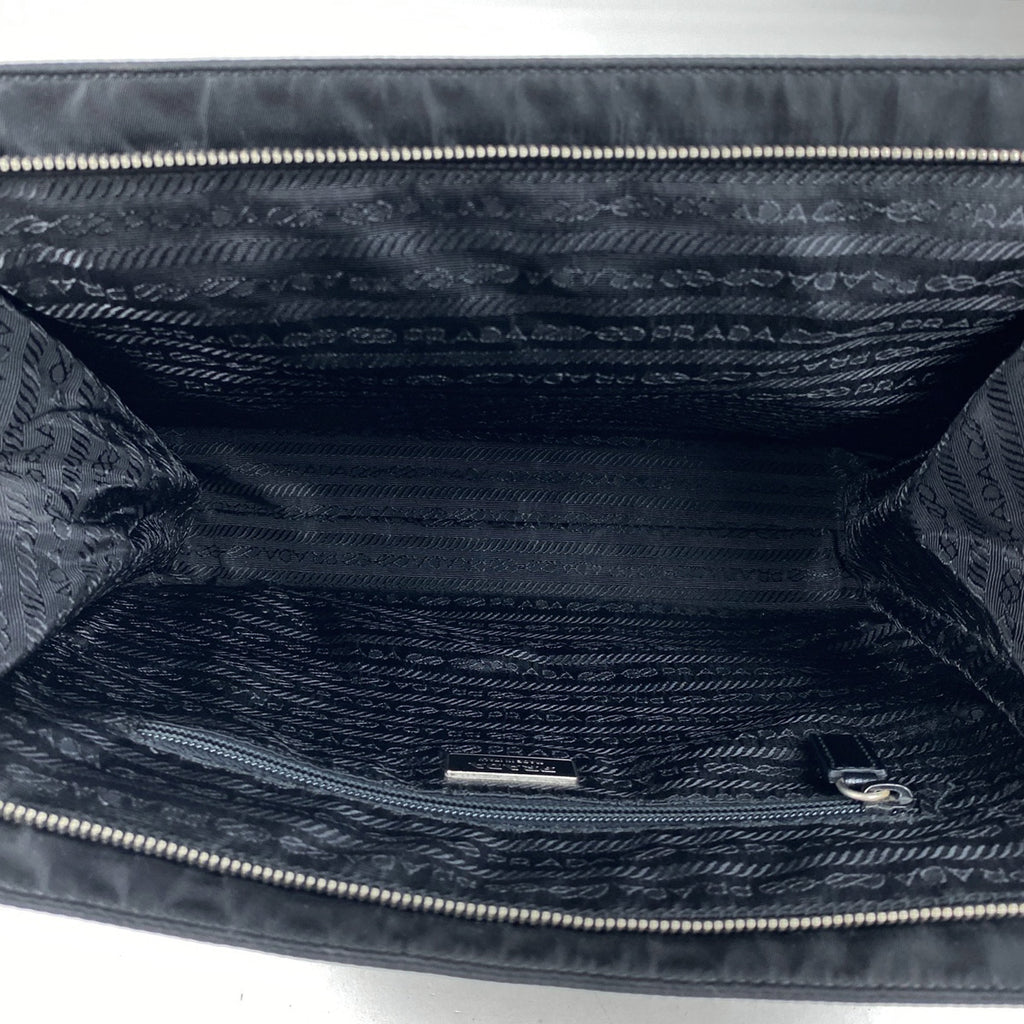 プラダ ロゴプレート ショルダーバッグ トートバッグ ショルダーバッグ ナイロン ネロ(ブラック) レディース 【中古】brbag