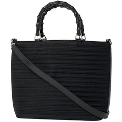 グッチ バンブー トートバッグ 2WAY ショルダーバッグ トートバッグ キャンバス ブラック 0001705 レディース 【中古】brbag