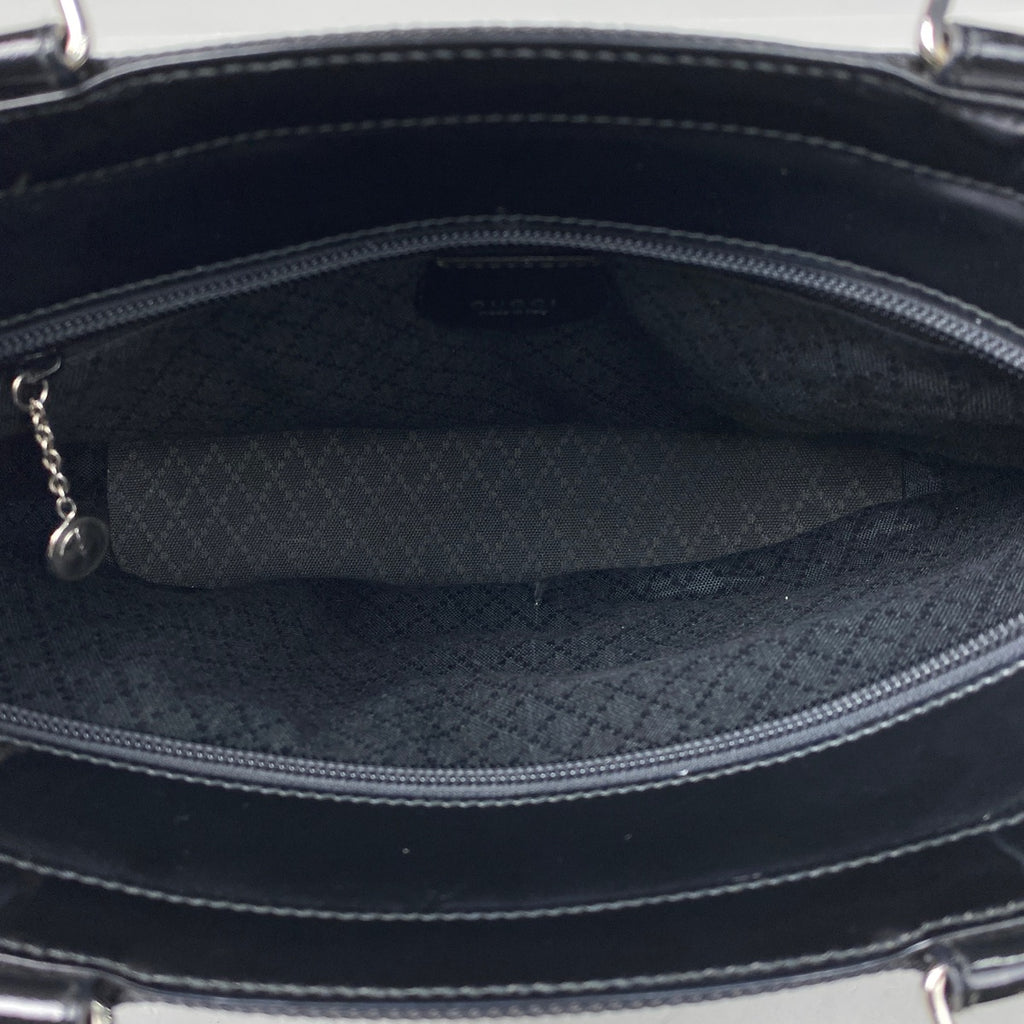 グッチ バンブー トートバッグ 2WAY ショルダーバッグ トートバッグ キャンバス ブラック 0001705 レディース 【中古】brbag