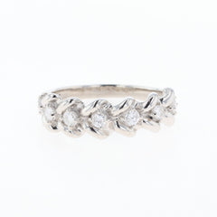 メレダイヤ デザインリング プラチナ 指輪 リング 17号 Pt900 ダイヤモンド レディース 【中古】nbjwl