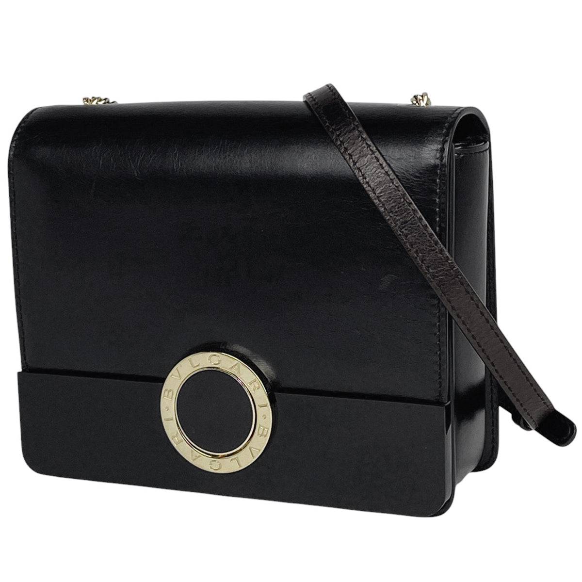 ✨美品・RFID搭載✨ブルガリマン ショルダーバッグ パラジウムロゴ金具 レザー ✨美品・RFID搭載✨ブルガリマン ショルダーバッグ パラジウム