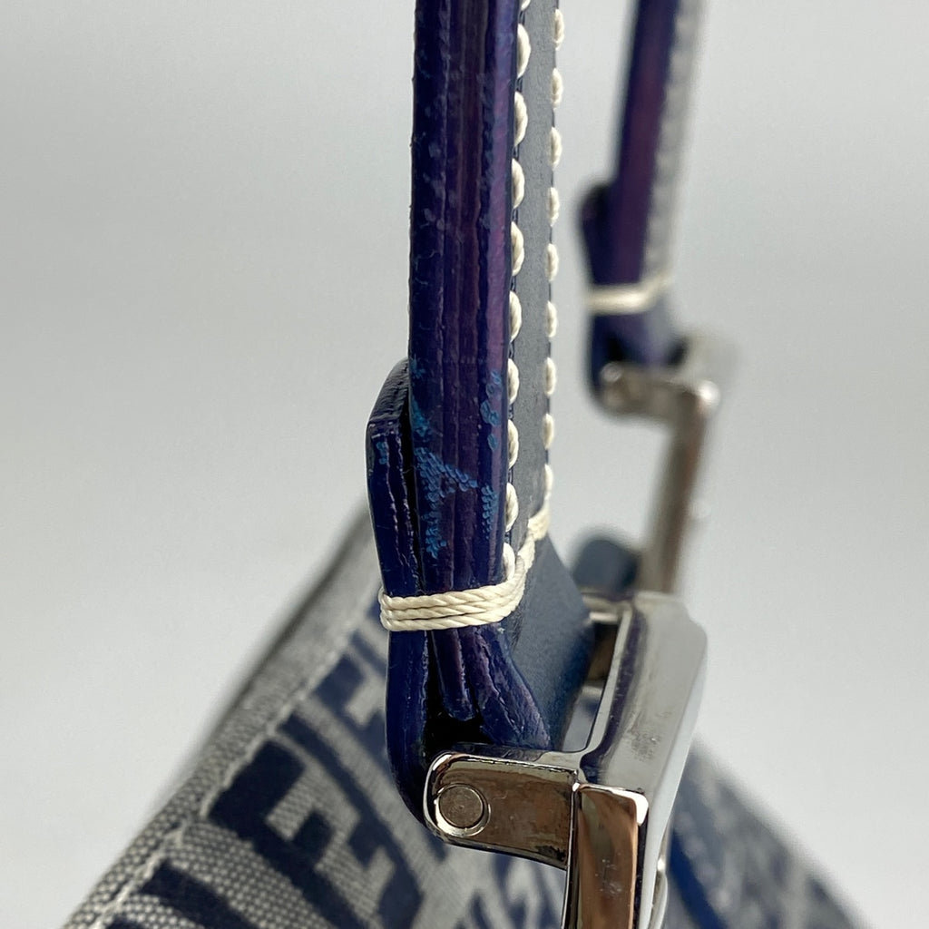 フェンディ ズッカ柄 ハンドバッグ トートバッグ ハンドバッグ キャンバス ネイビー 26793 レディース 【中古】brbag