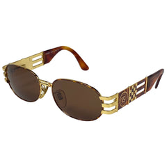 フェンディ ロゴ サングラス デミ柄 サングラス プラスチック GP ブラウン SL7028 レディース 【中古】brbag